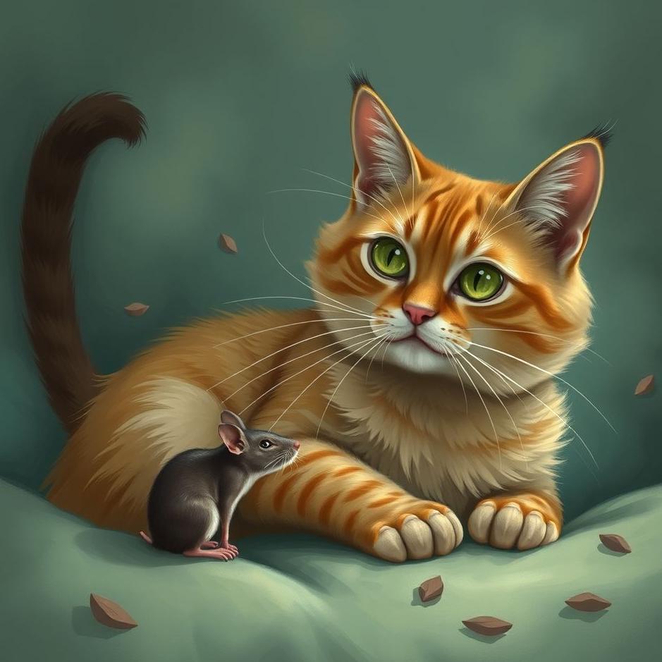 Dream : A cat hunting a mouse in a dream