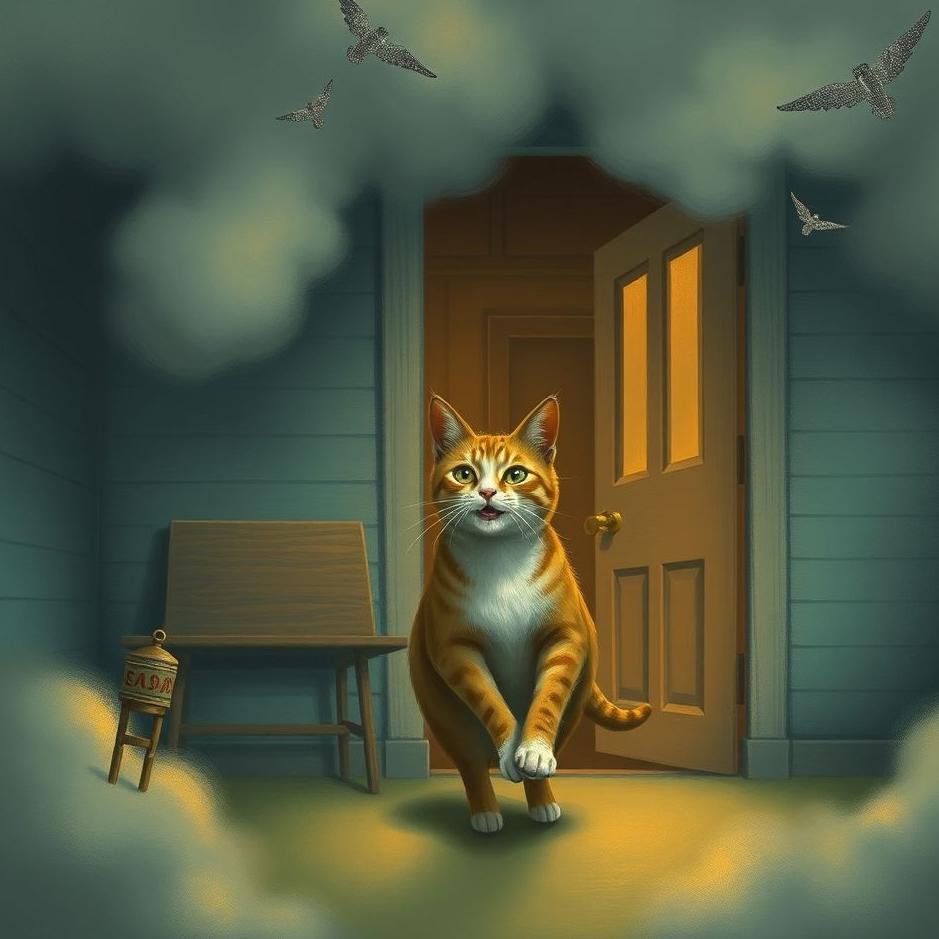 Dream : A cat leaving the house in a dream