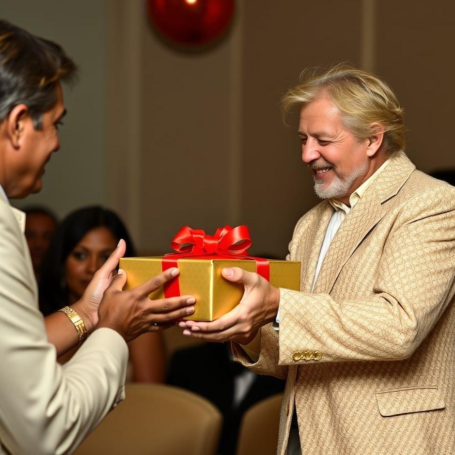 Dream : A celebrity giving you a gift 