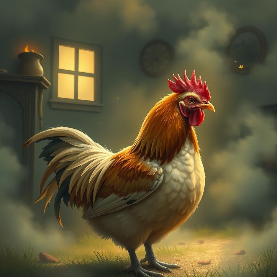 Dream : A chicken at home in a dream