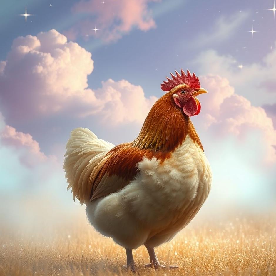Dream : A chicken crowing like a rooster in a dream