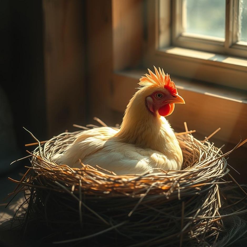 Dream : A chicken in a nest in a dream