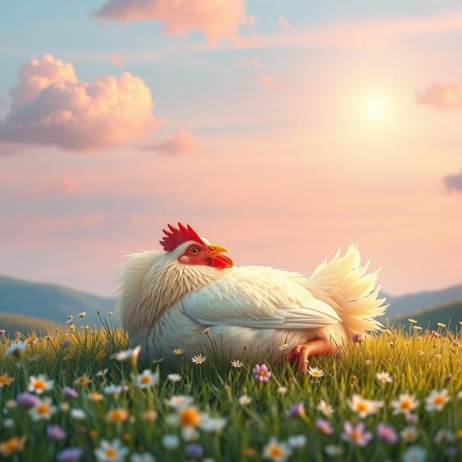 Dream Dictionary : A chicken lying down in a dream