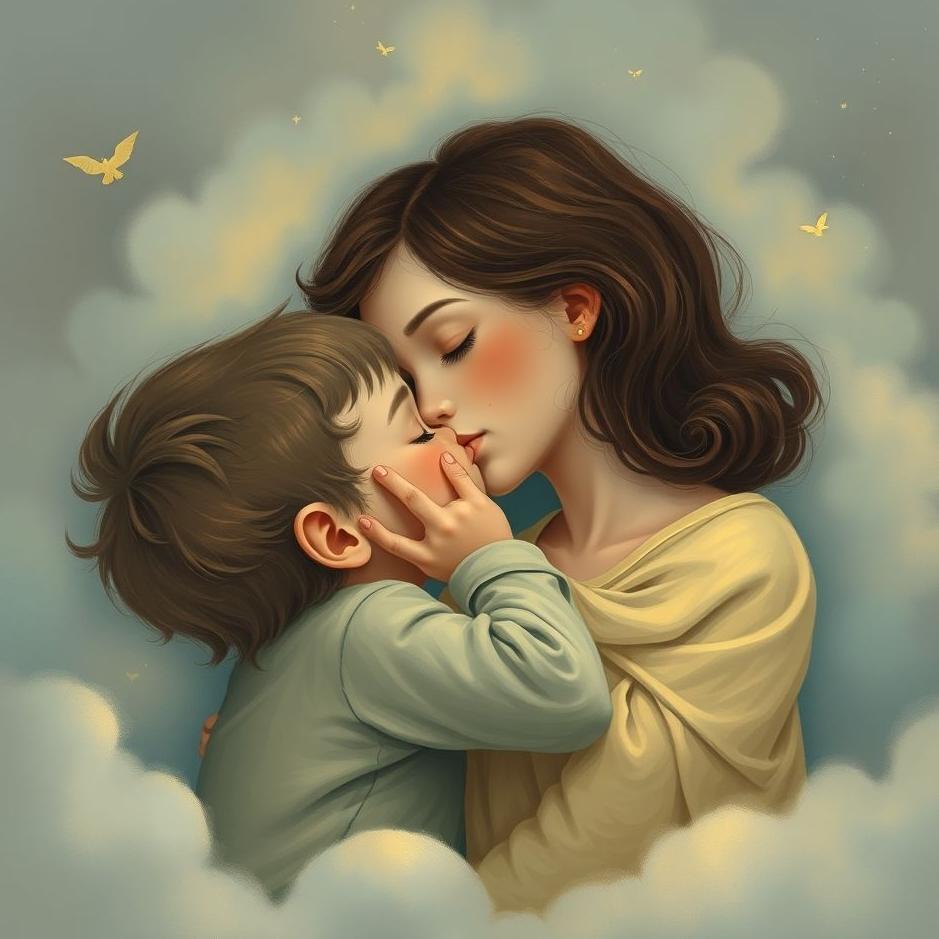 Dream : A child kissing his mother in a dream