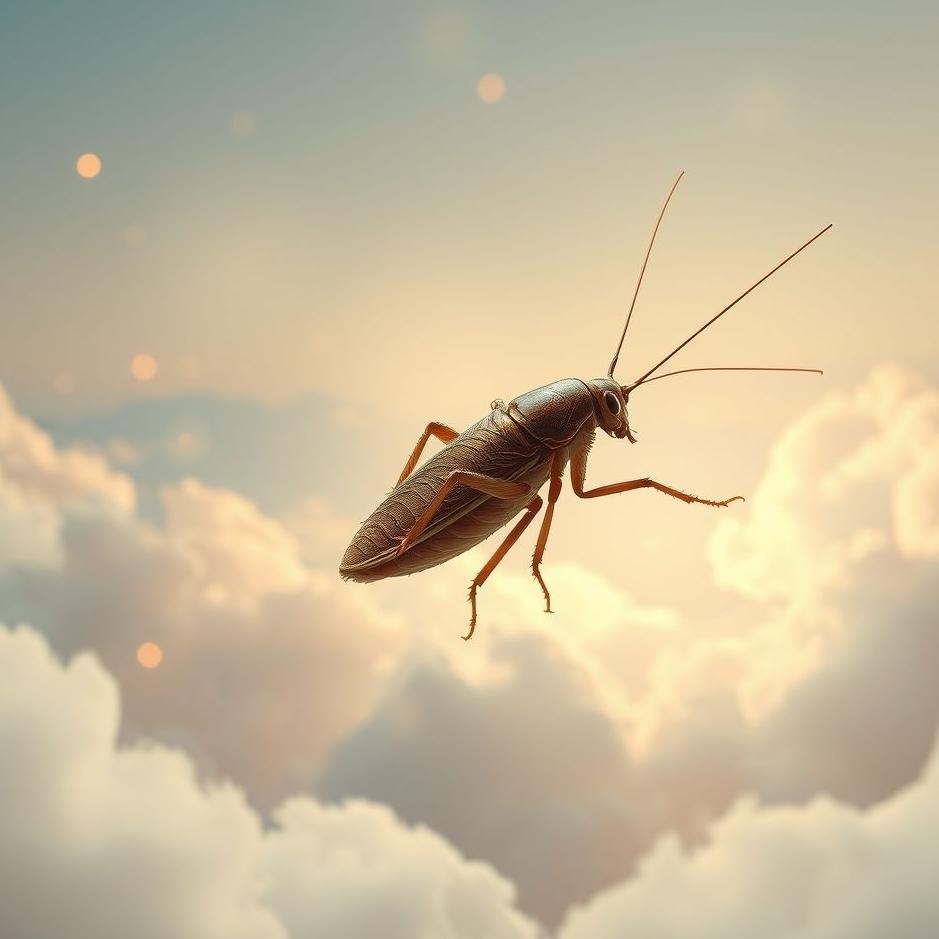 Dream : A cockroach flying in a dream