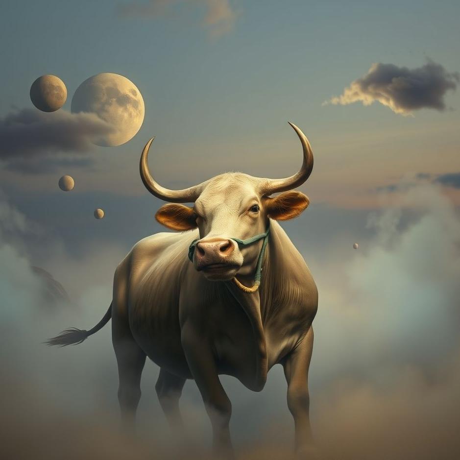 Dream : A cow being gored in a dream