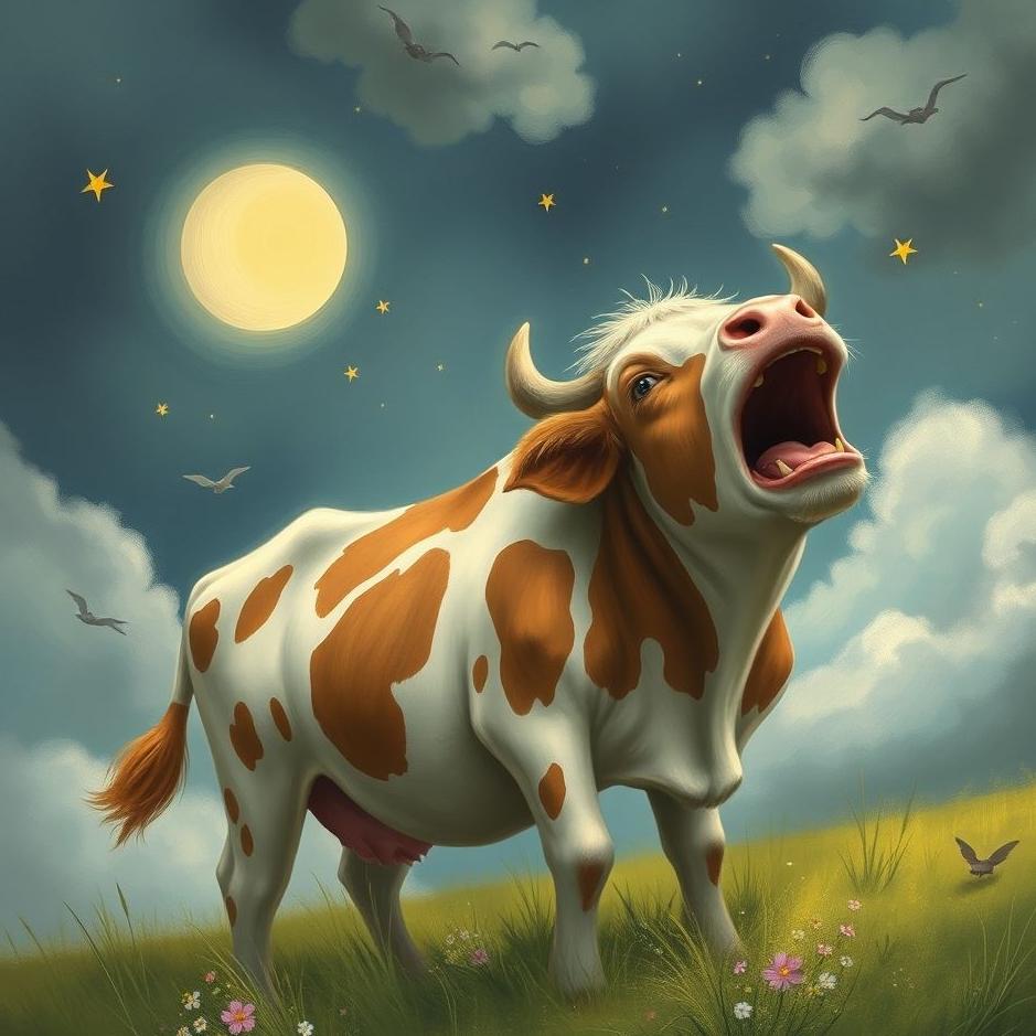 Dream : A cow crying in a dream