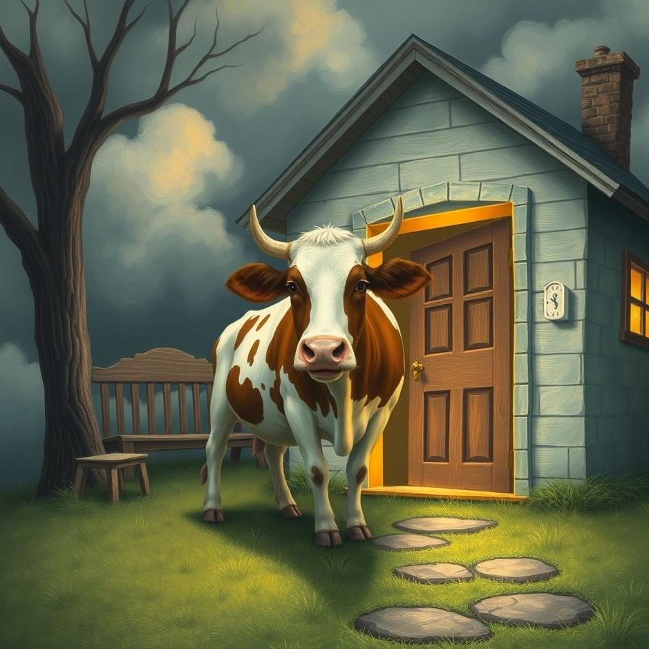 Dream : A cow enter the house in a dream