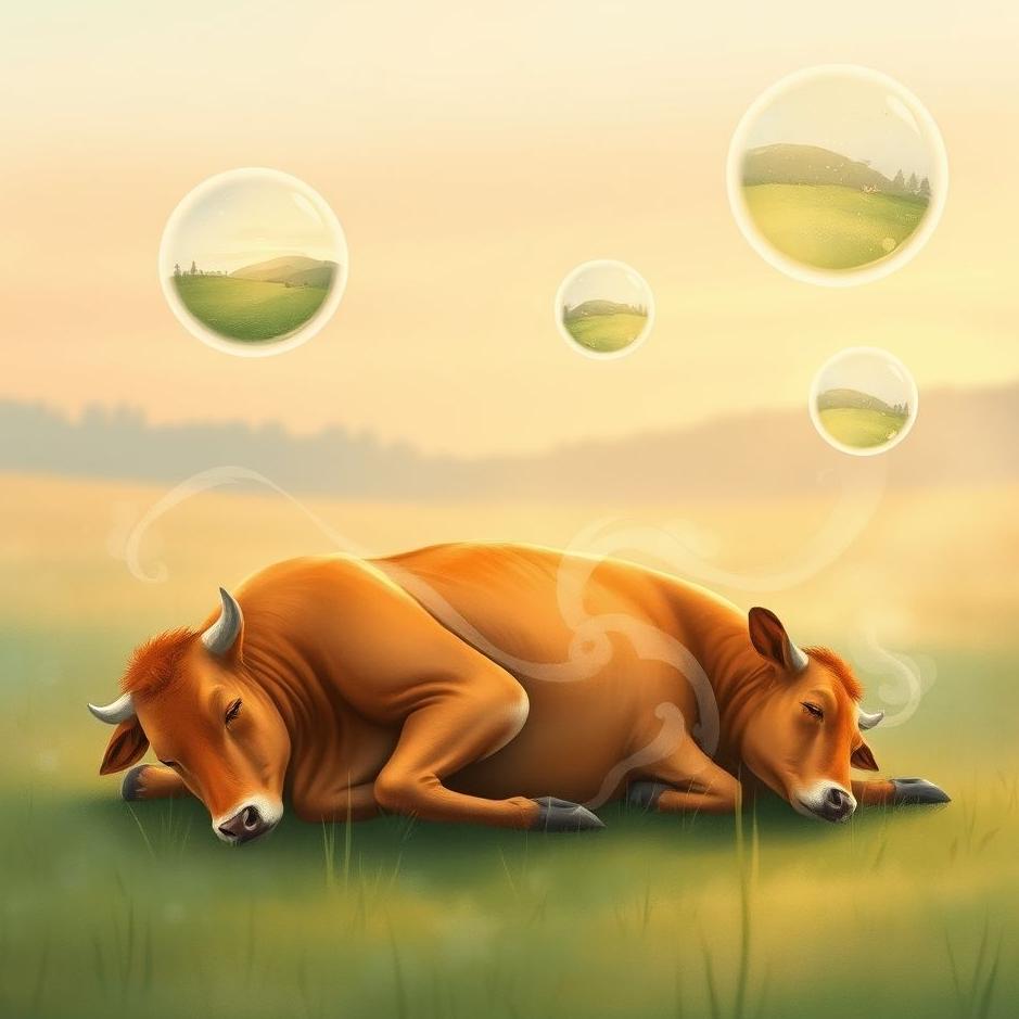 Dream : A cow fainting in a dream