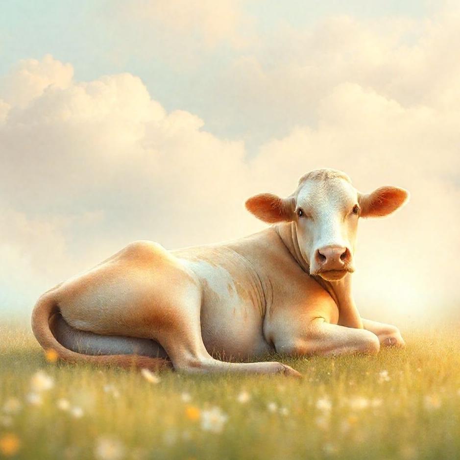 Dream : A cow lying down in a dream