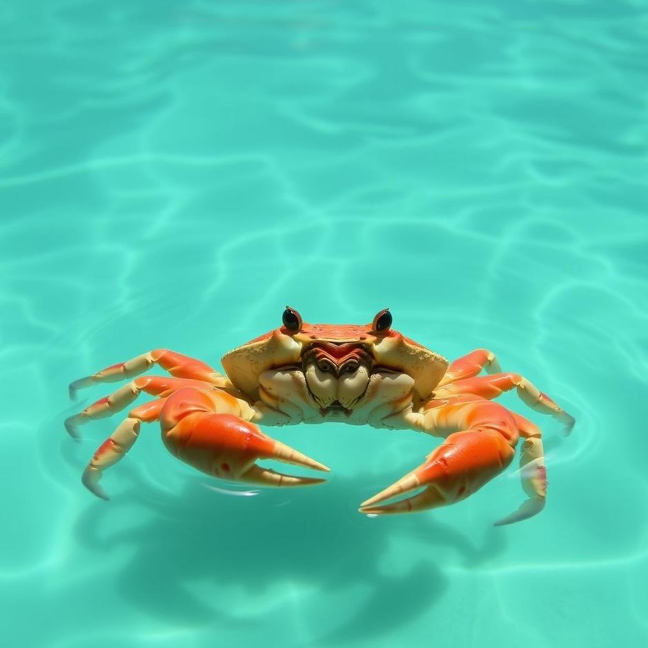 Dream : A crab in a pool in a dream
