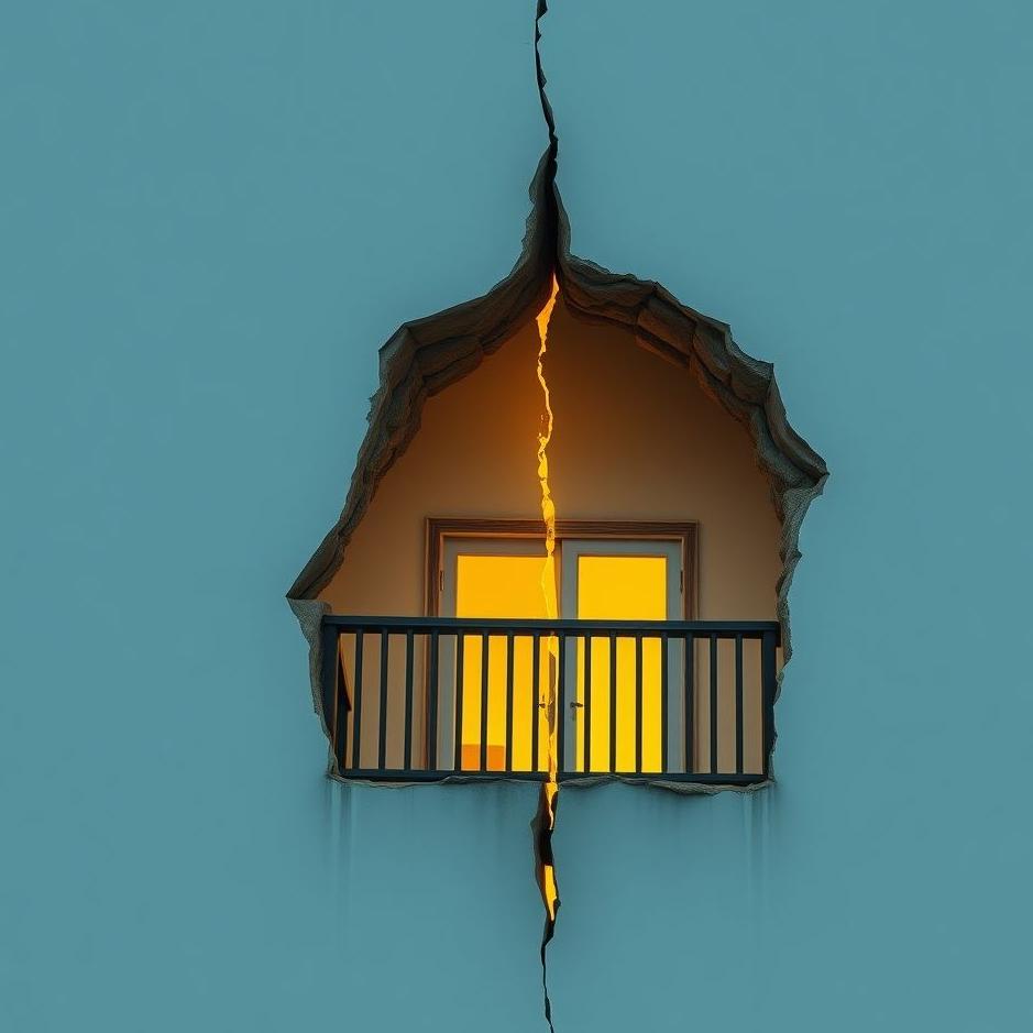 Dream : A crack in the balcony of the house in a dream