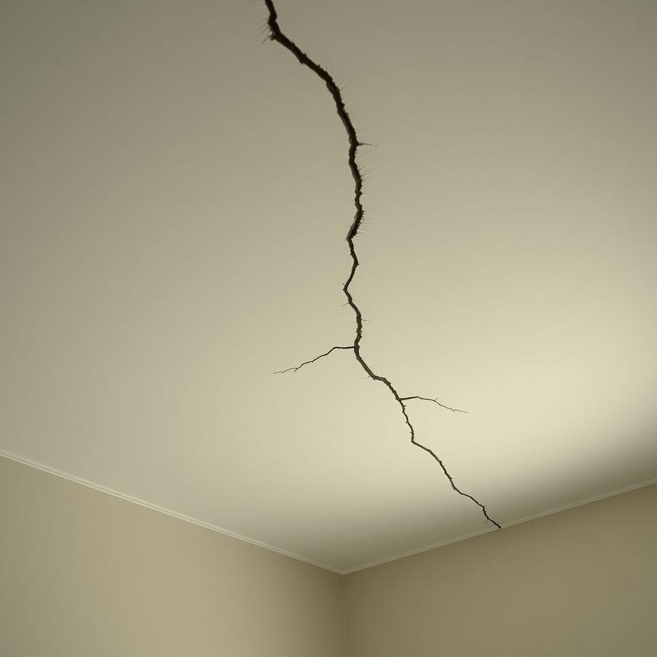 Dream : A crack on the ceiling of the house in a dream