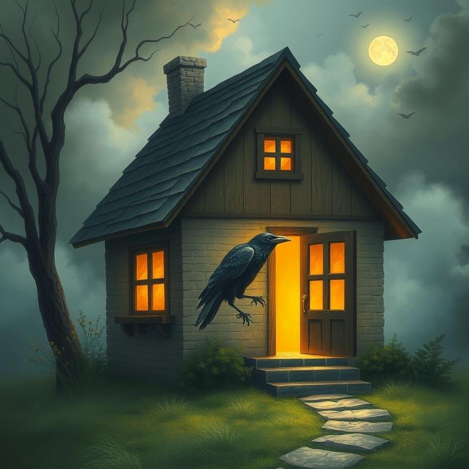 Dream : A crow entering a house in a dream