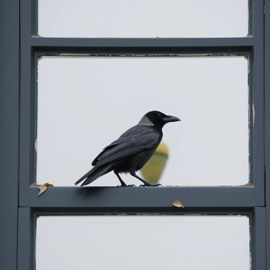Dream : A crow on the window 