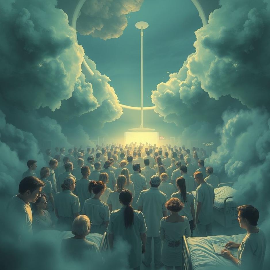 Dream : A crowd in a hospital in a dream