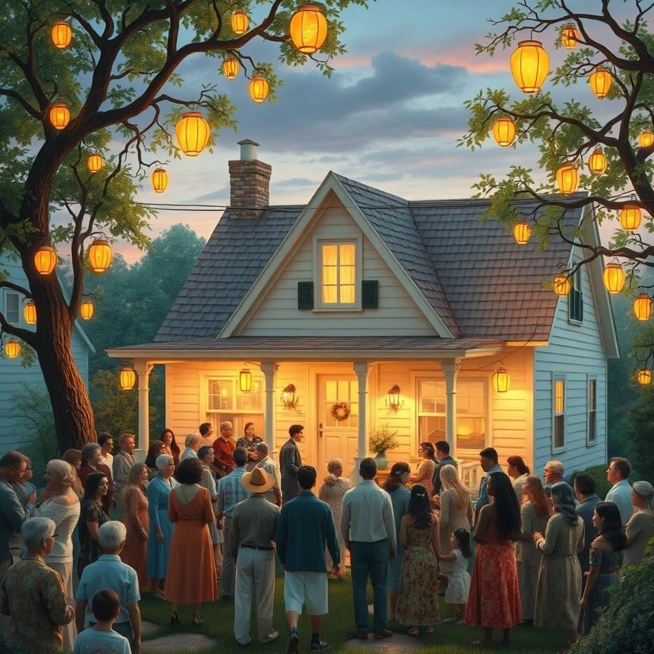 Dream : A crowd in front of your house in a dream