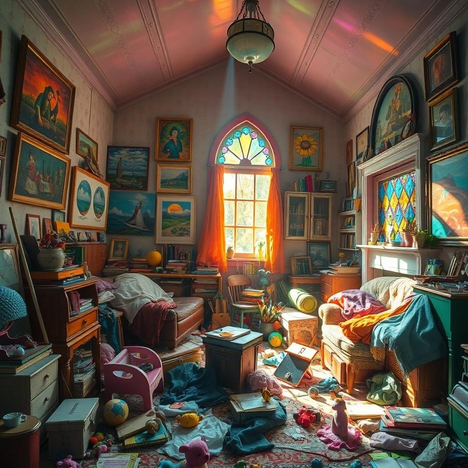 Dream : A crowded and messy house in a dream