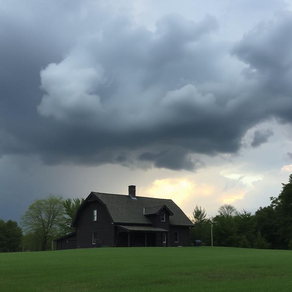 Dream : A dark cloud over the house in a dream