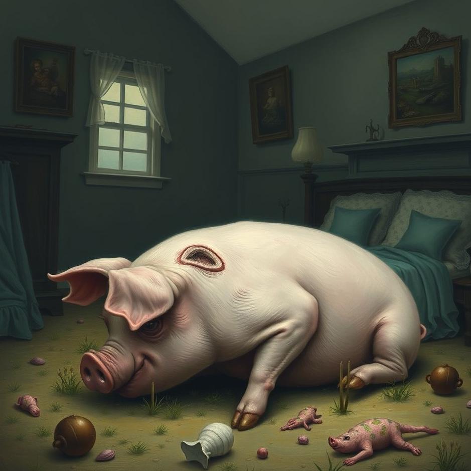 Dream Dictionary : A dead pig at home in a dream