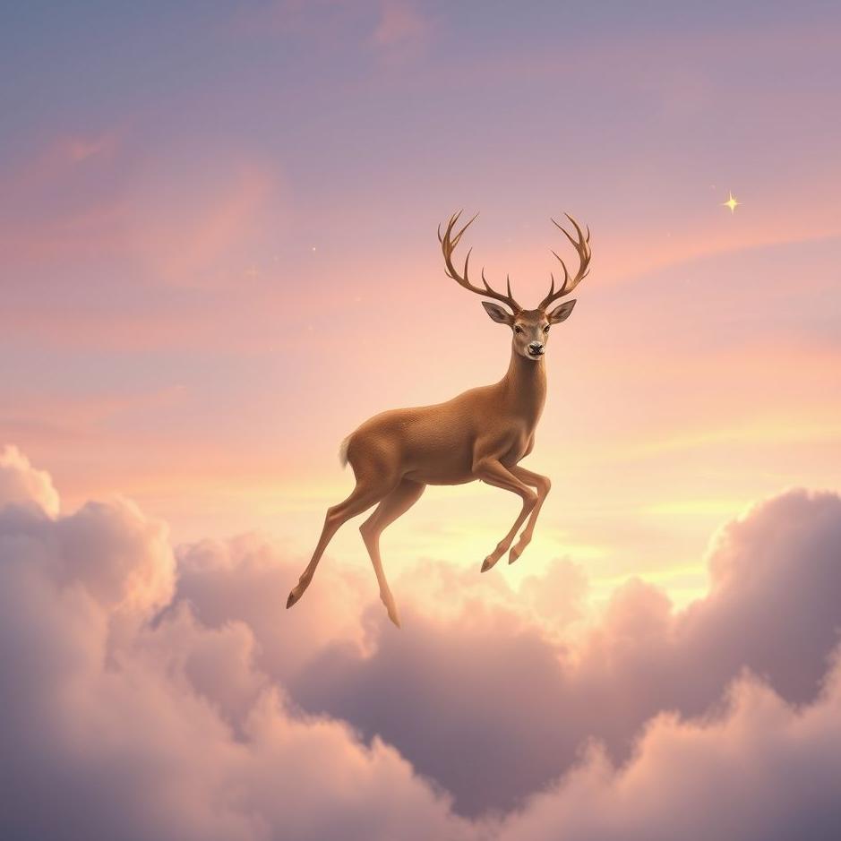 Dream : A deer in the sky in a dream