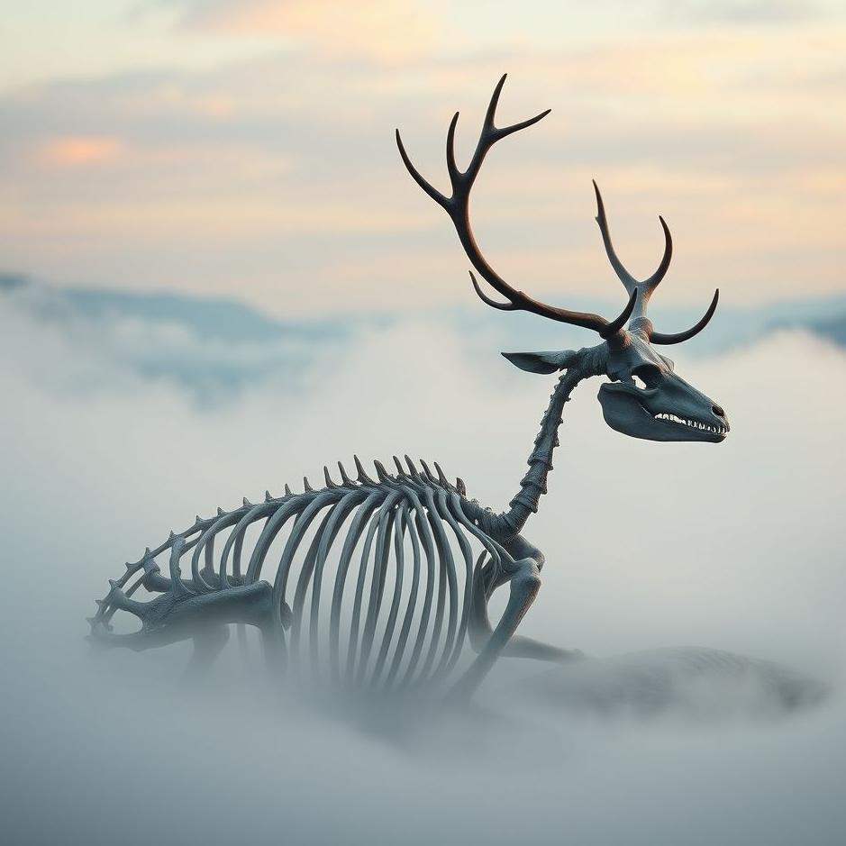 Dream : A deer skeleton in a dream