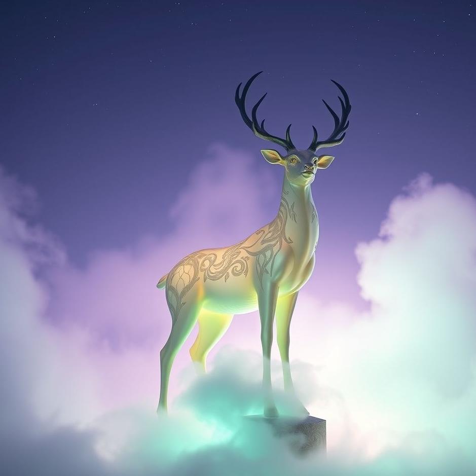 Dream : A deer statue in a dream