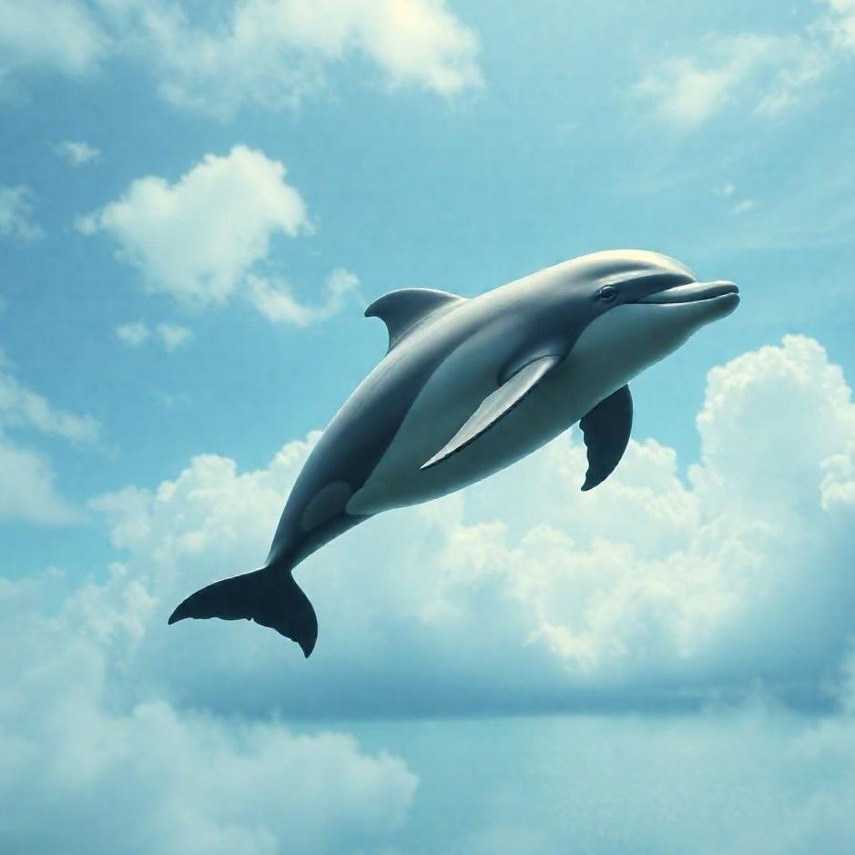 Dream : A dolphin flying in the air in a dream