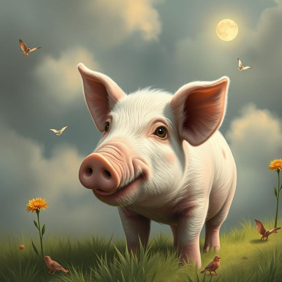 Dream : A domesticated pig in a dream