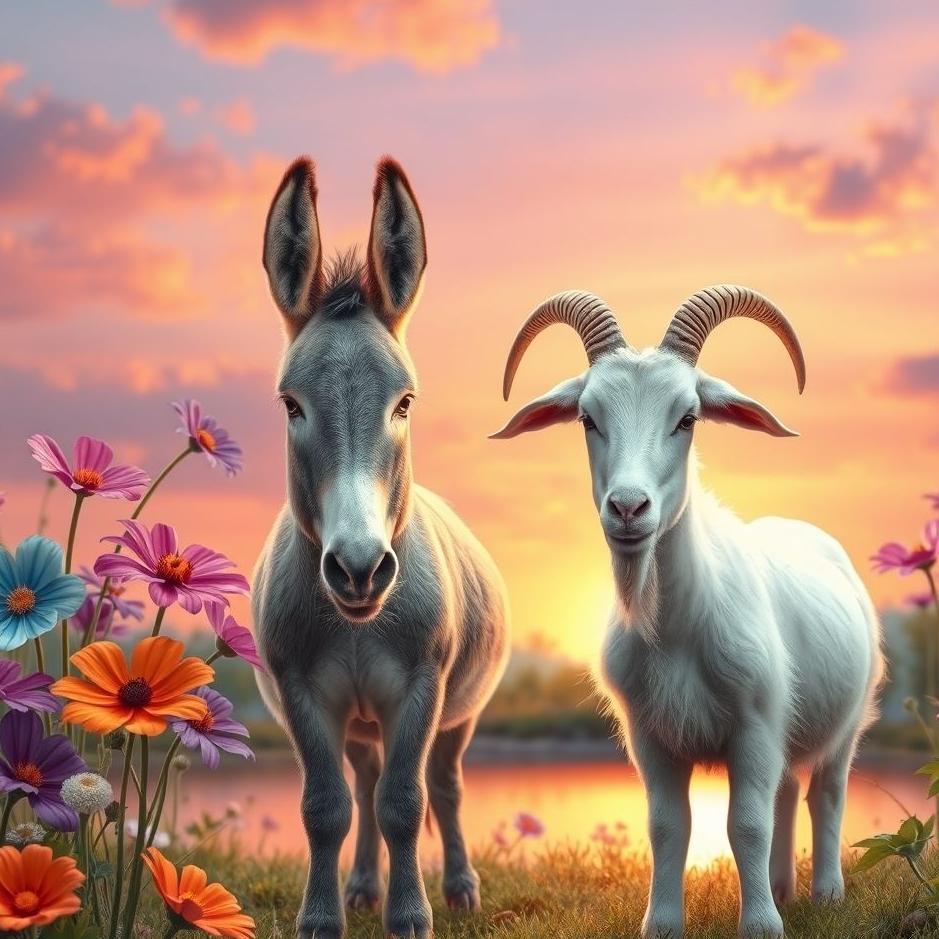 Dream : A donkey and a goat in a dream