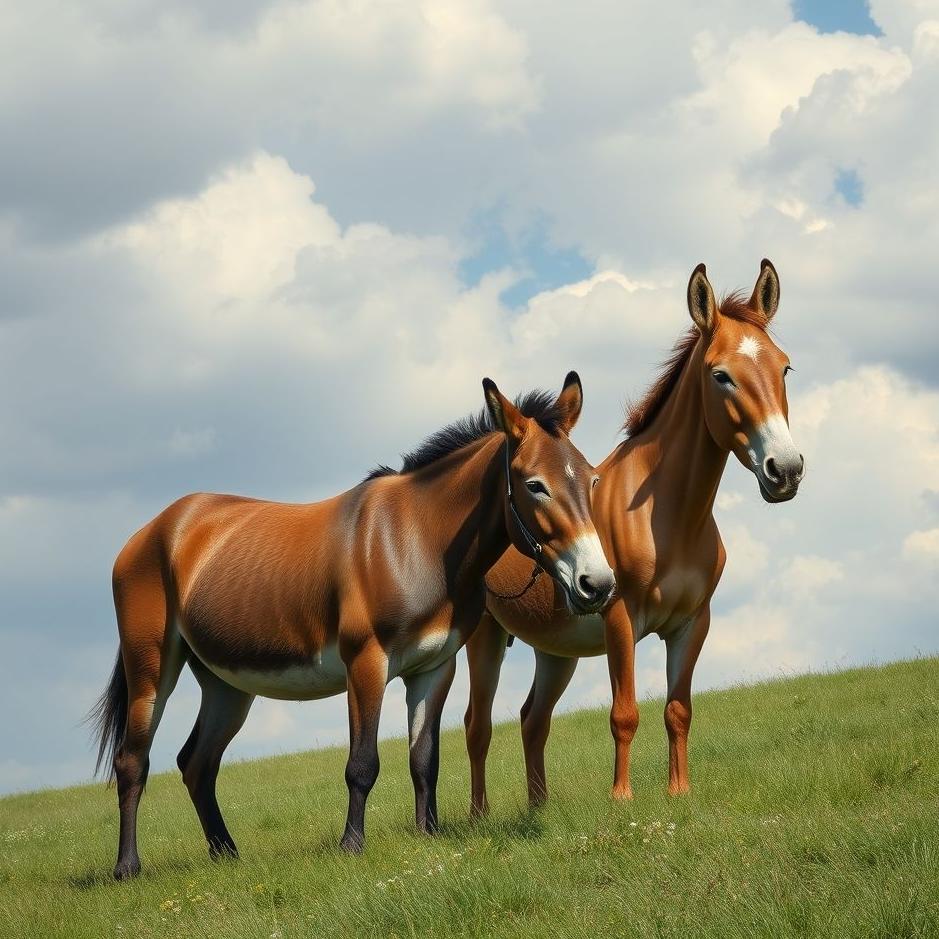 Dream : A donkey and a mule in a dream