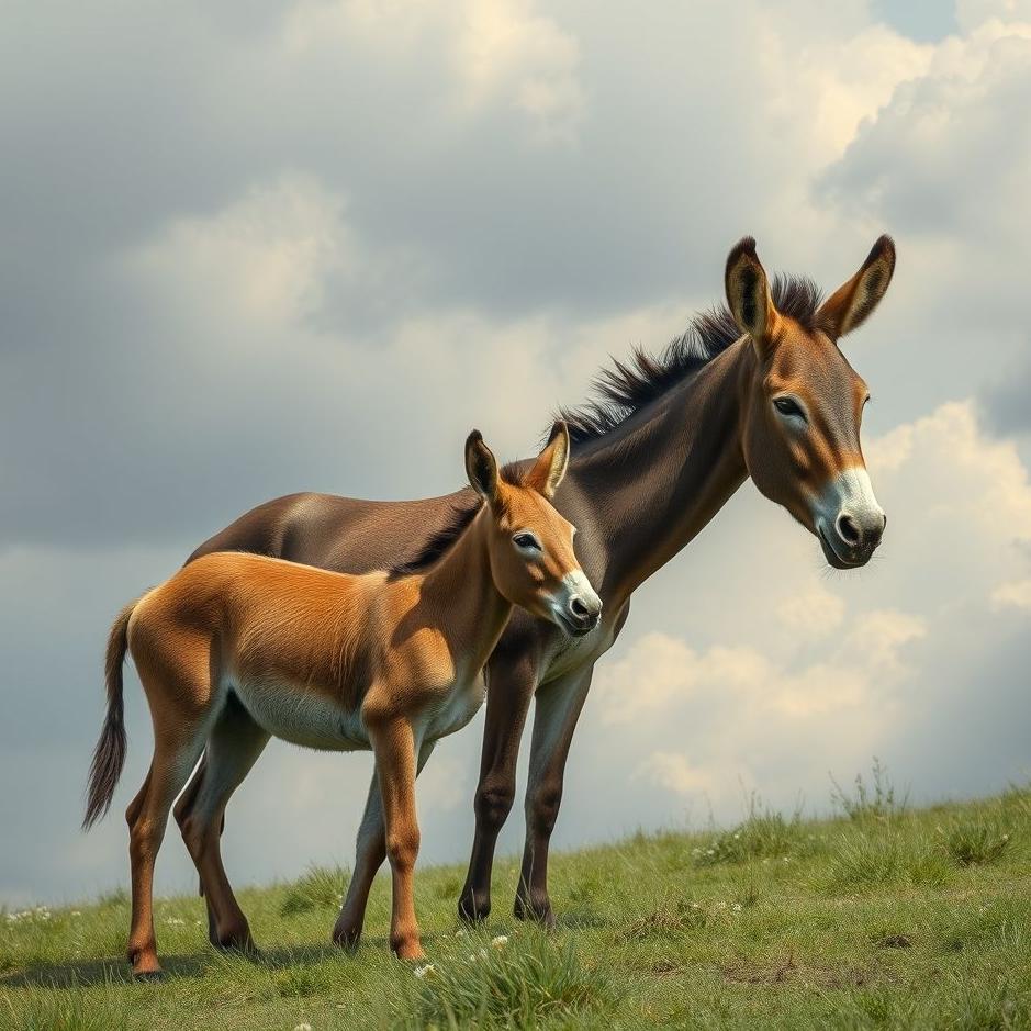 Dream : A donkey and its offspring in a dream