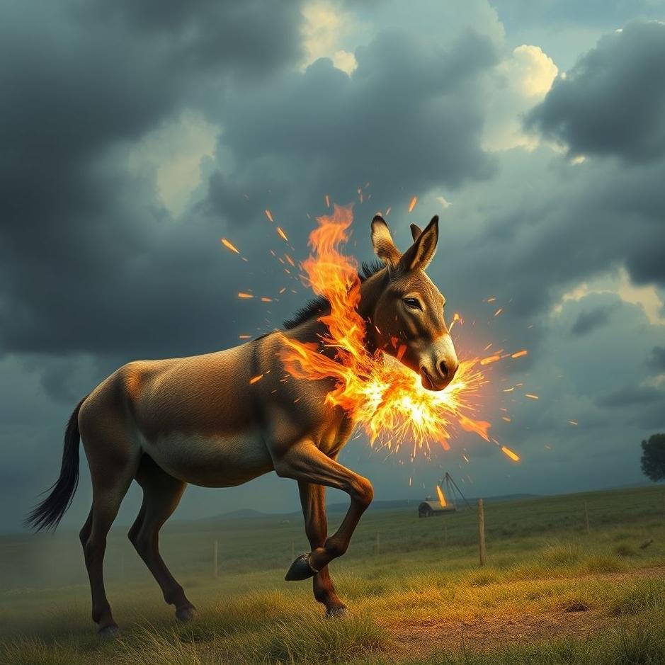 Dream : A donkey attack in a dream