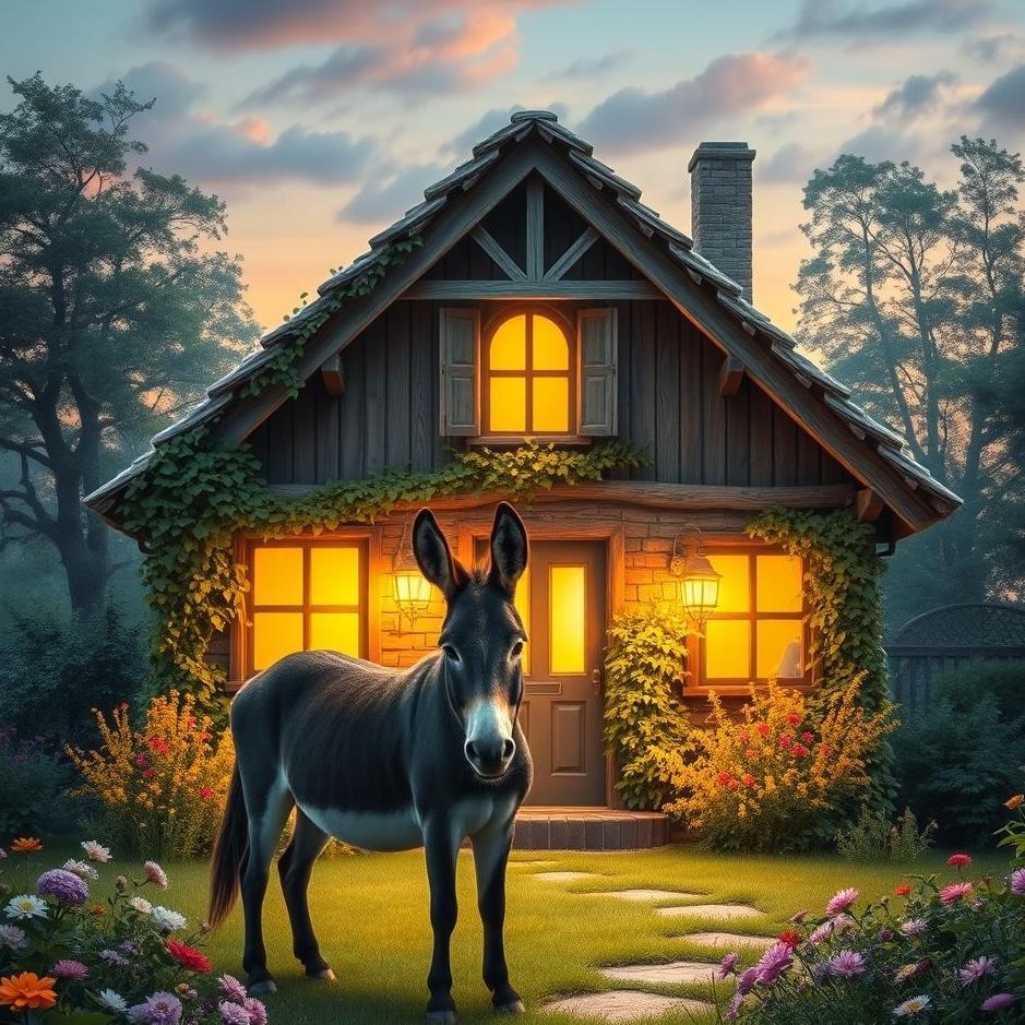 Dream : A donkey in front of the house in a dream