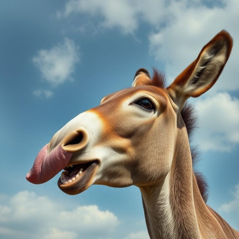 Dream : A donkey tongue in a dream