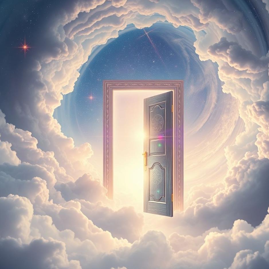 Dream : A door opening in the sky in a dream