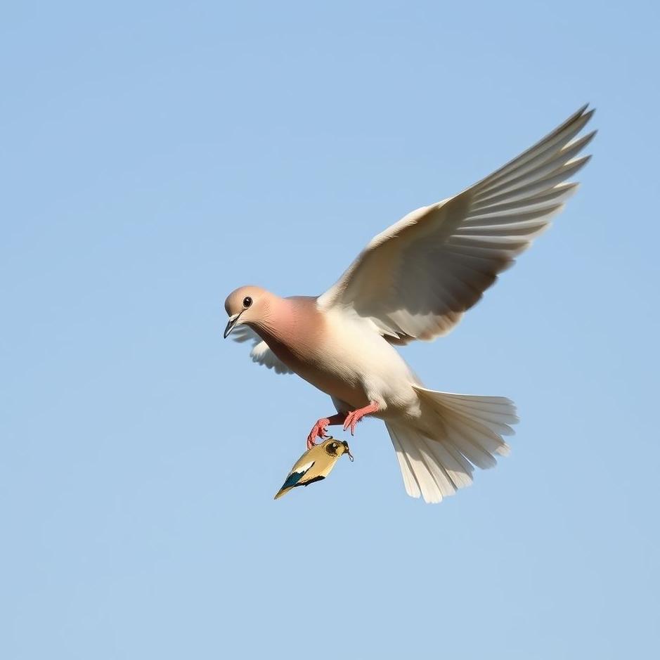 Dream : A dove landing on your head 