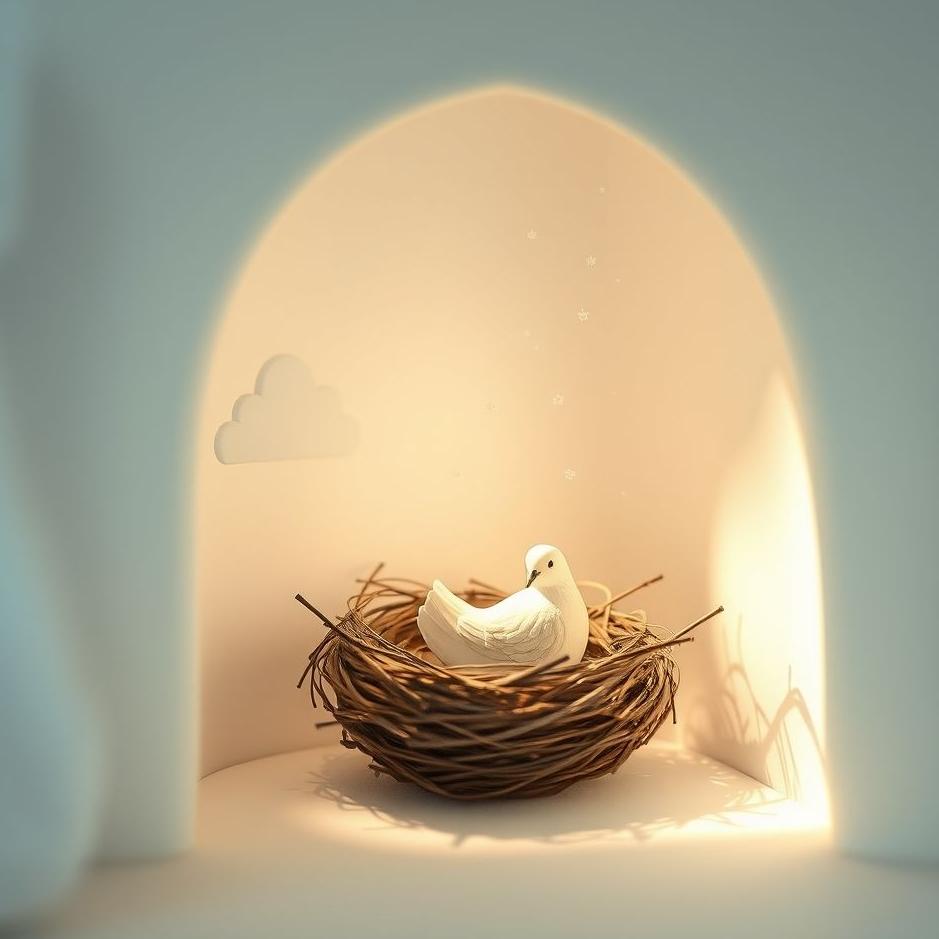 Dream : A dove nest at home in a dream