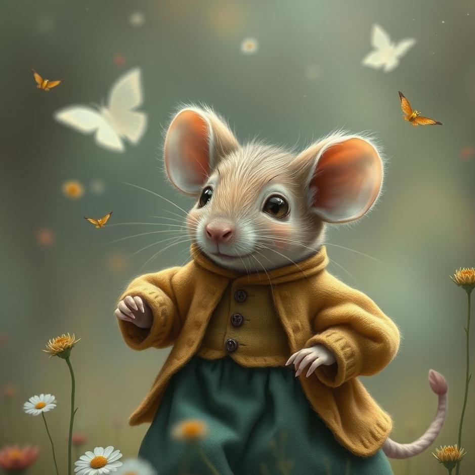 Dream : A dressed mouse in a dream