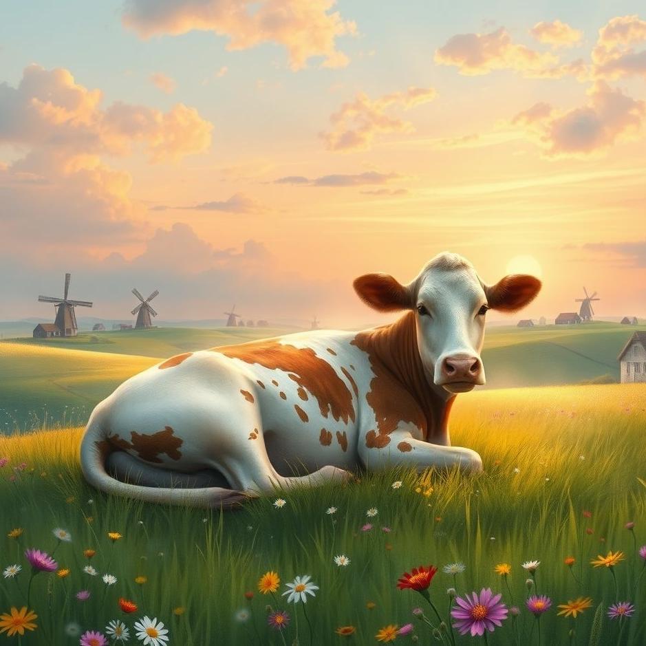 Dream : A Dutch cow in a dream