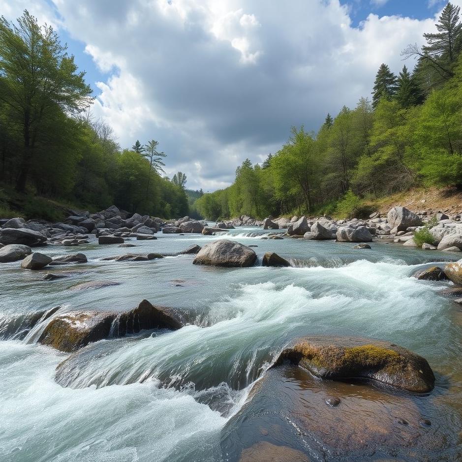 Dream : A fast-flowing stream in a dream