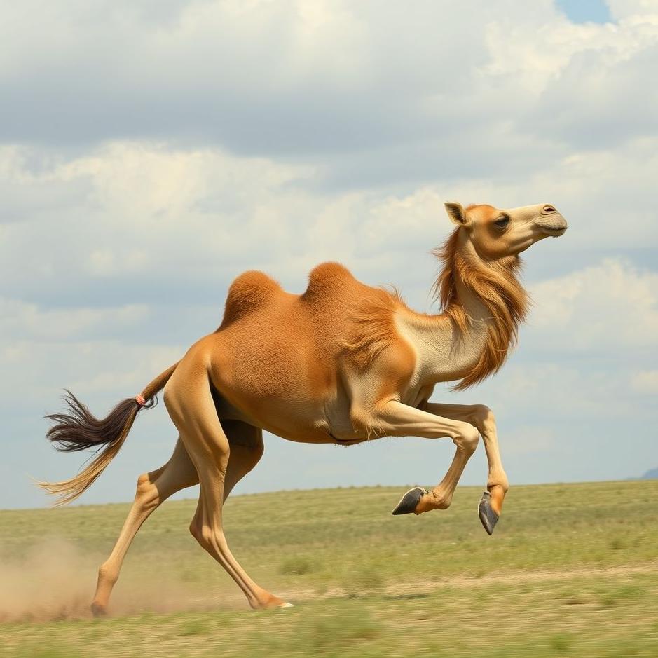Dream : A fast-running camel in a dream