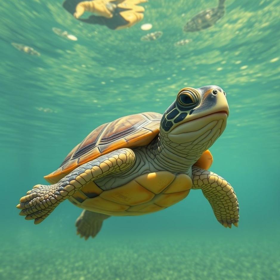 Dream : A fast running turtle in a dream