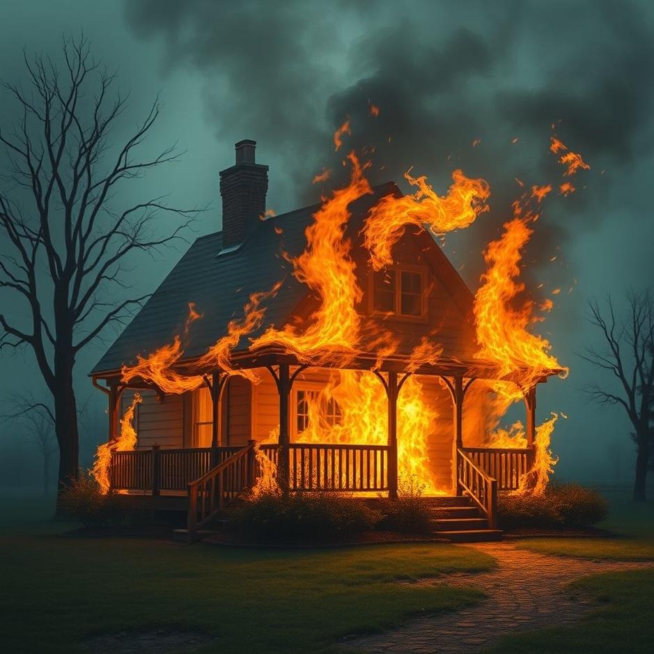 Dream : A fire around the house in a dream
