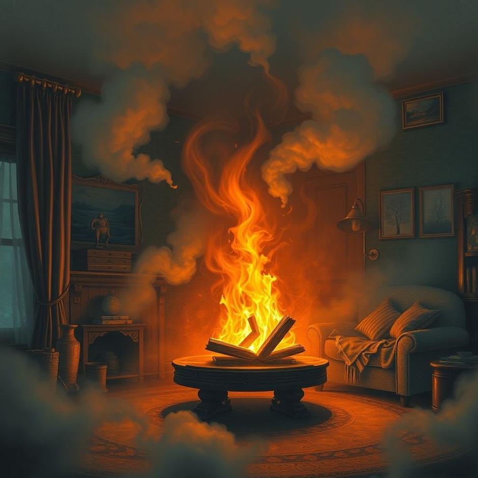 Dream : A fire at home in a dream