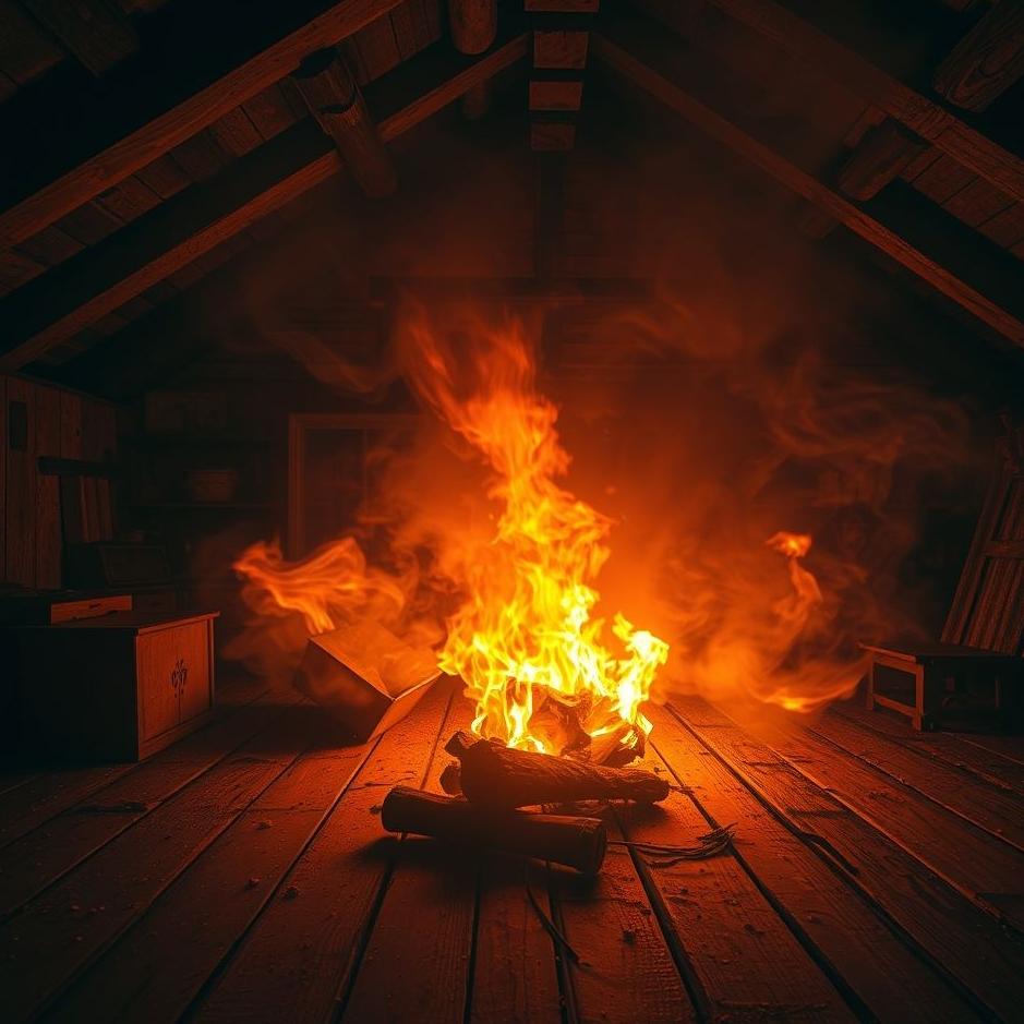 Dream : A fire under the house in a dream