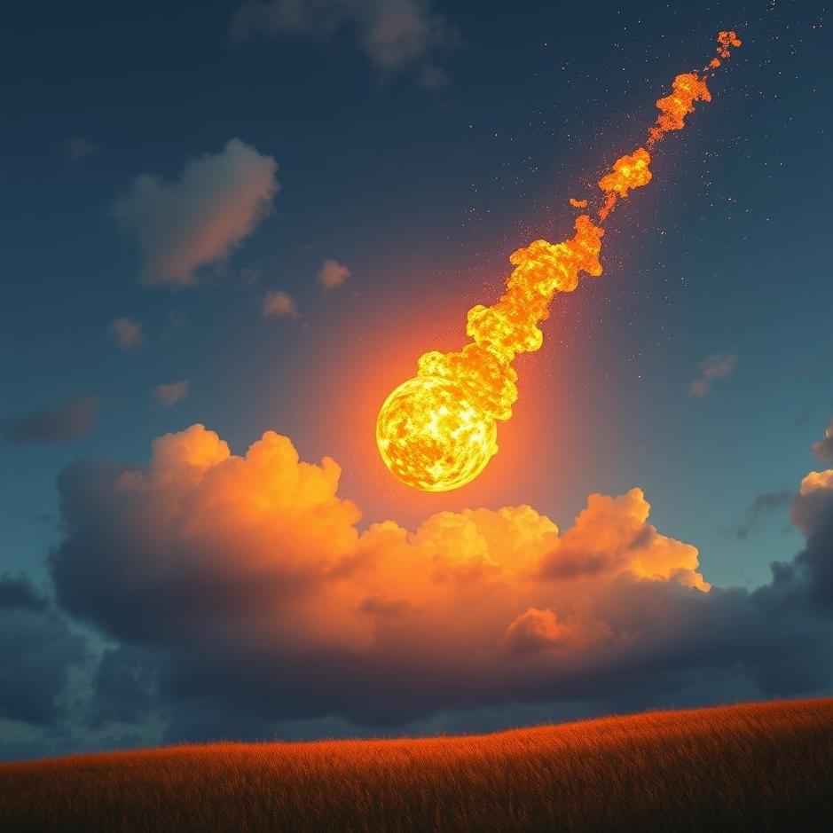 Dream : A fireball from the sky in your dream