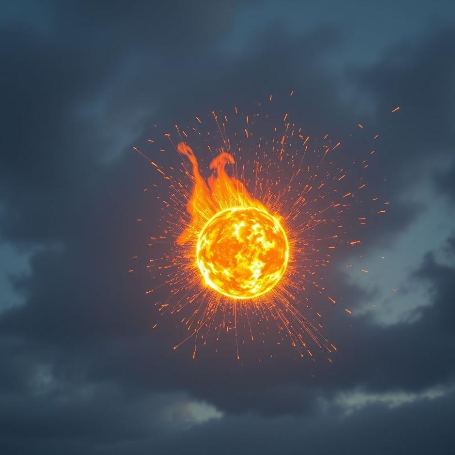 Dream : A fireball in the air in a dream
