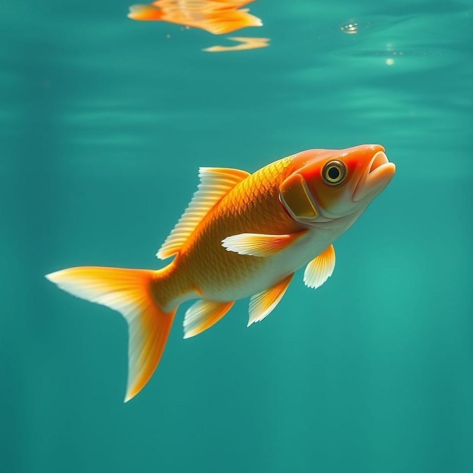 Dream : A fish jump into a pool in a dream