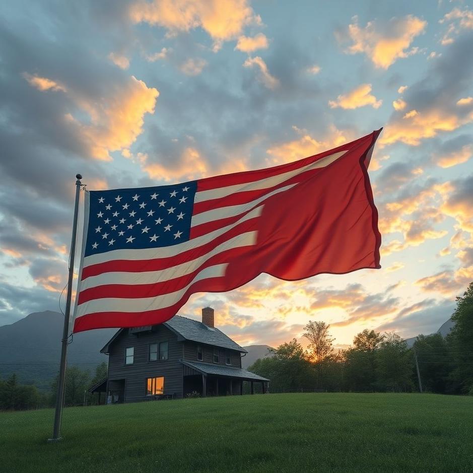 Dream : A flag at home in a dream